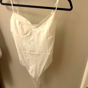 White corset body suit
